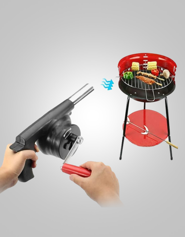 Hand-Operated Blower for BBQ, Camping, and Fire Making - Efficient Stove Accessory