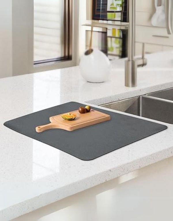 Quick-Dry Coffee Mat - Large Absorbent Draining Pad for Dishes