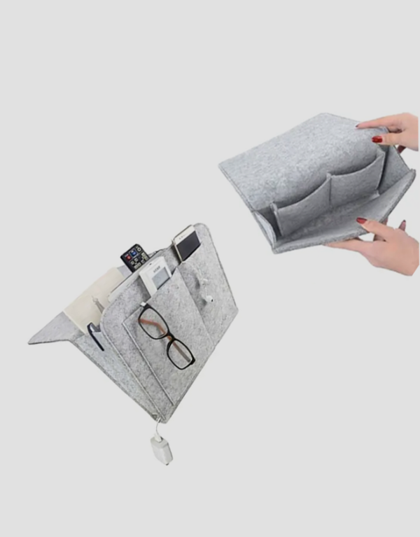 Stylish Bedside Hanging Storage Bag - Phone, Remote